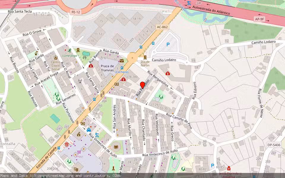 Mapa de Subasta Inmueble (Local comercial) en Naron, A Coruña