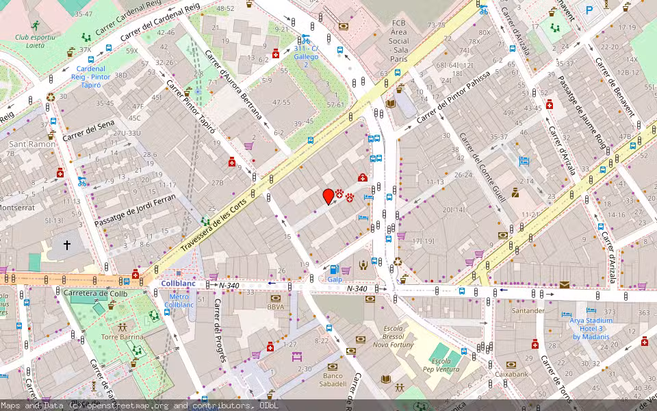 Mapa de Subasta Inmueble (Garaje) en L'hospitalet De Llobregat, Barcelona