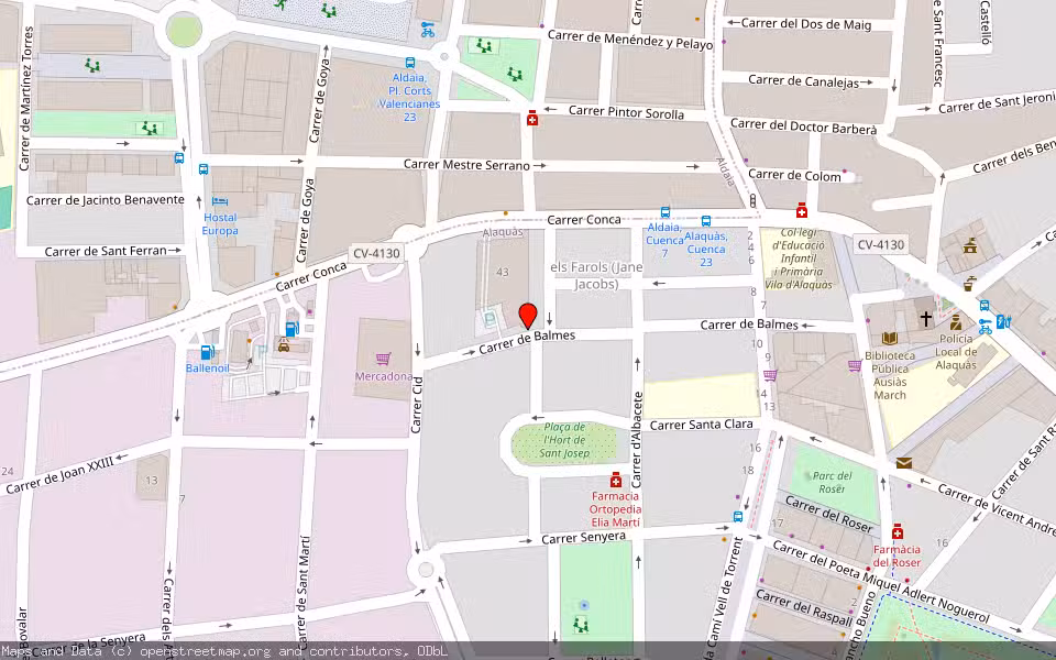 Mapa de Subasta Inmueble (Vivienda) en Alaquas, Valencia/València
