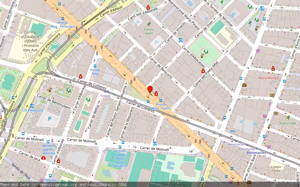 Mapa de Subasta Inmueble (Vivienda) en Valencia, Valencia/València