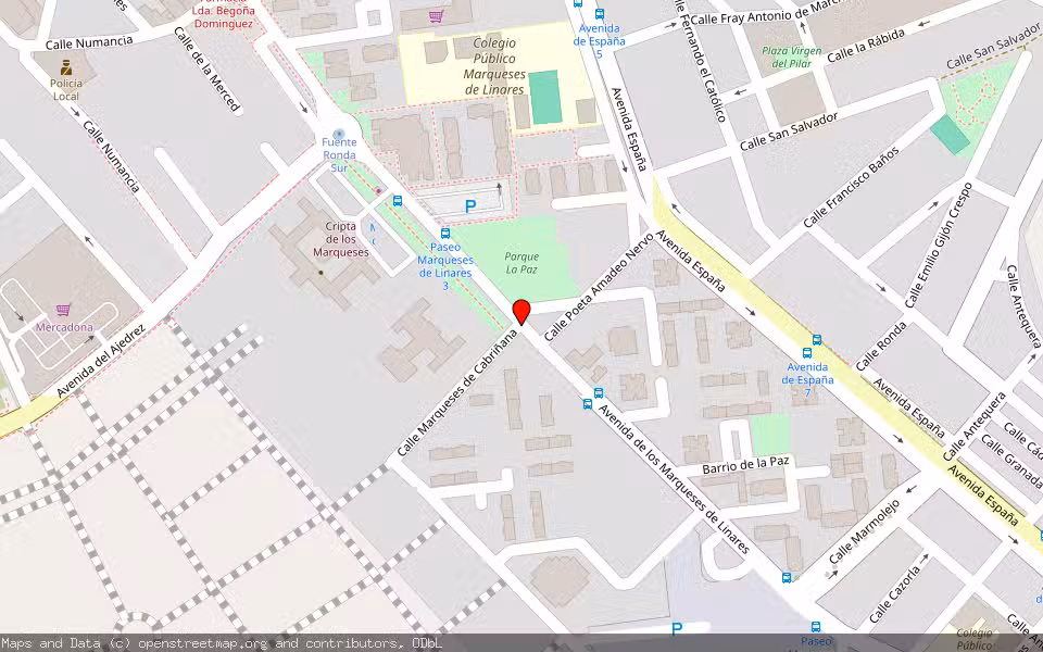 Mapa de Subasta Inmueble (Vivienda) en Linares, Jaén