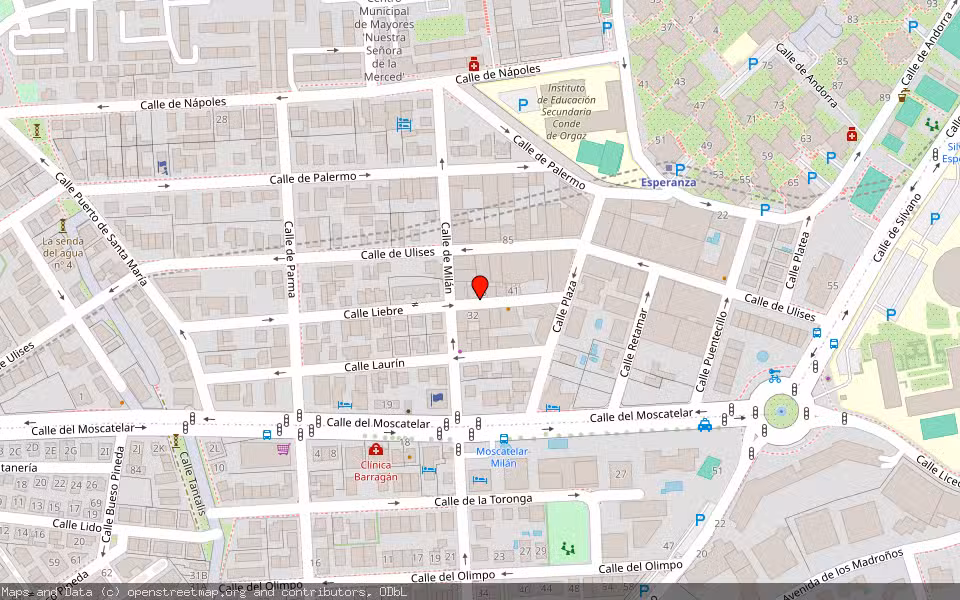 Mapa de Subasta Inmueble (Garaje) en Madrid