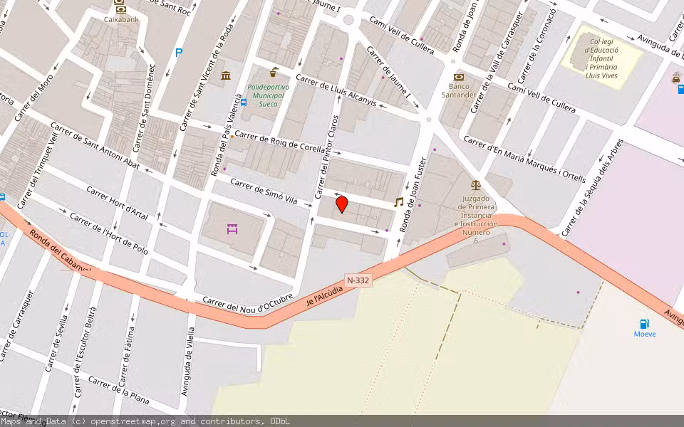 Mapa de Subasta Inmueble (Vivienda) en Sueca, Valencia/València