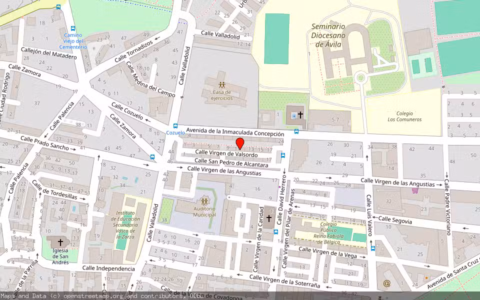 Mapa de Subasta Inmueble (Vivienda) en Avila, Ávila