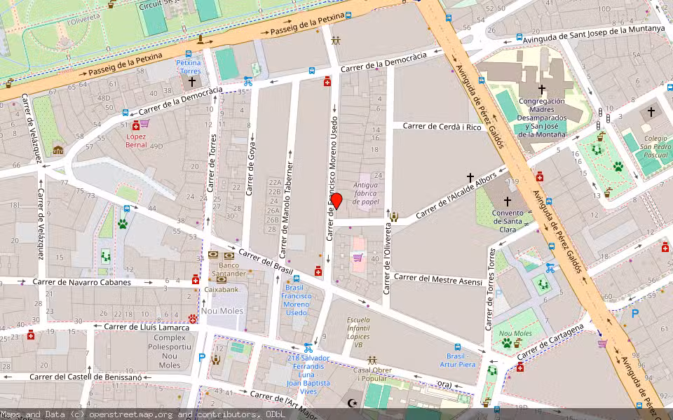 Mapa de Subasta Inmueble (Garaje) en Valencia, Valencia/València