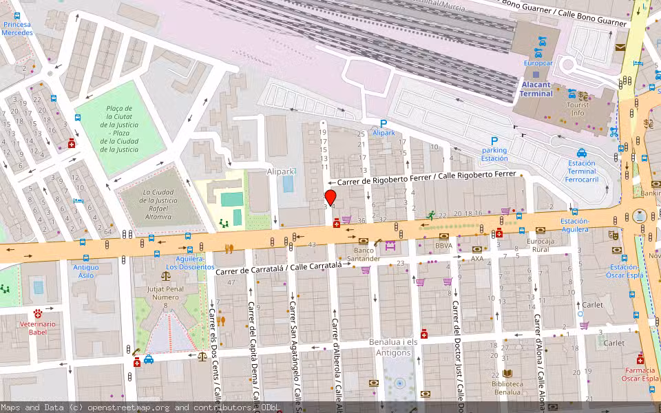 Mapa de Subasta Inmueble (Vivienda) en Alicante, Alicante/Alacant