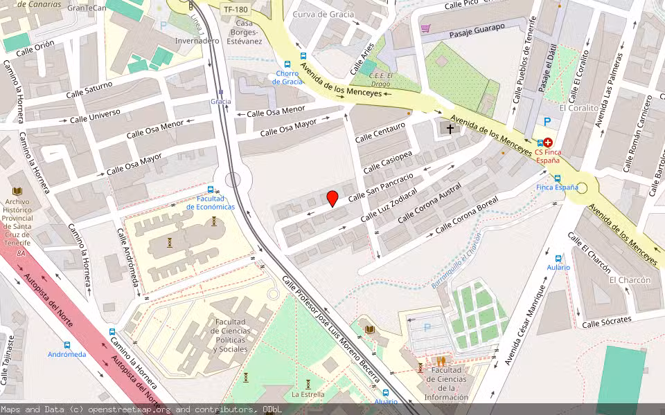 Mapa de Subasta Inmueble (Vivienda) en San Cristóbal De La Laguna, Santa Cruz de Tenerife