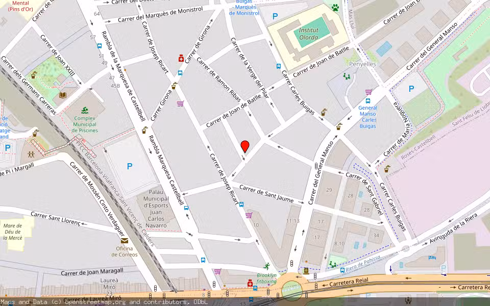 Mapa de Subasta Inmueble (Vivienda) en Sant Feliu De Llobregat, Barcelona