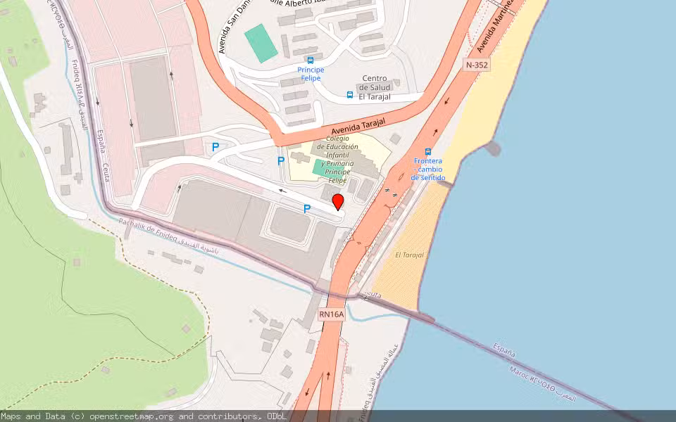 Mapa de Subasta Inmueble (Nave industrial) en Ceuta
