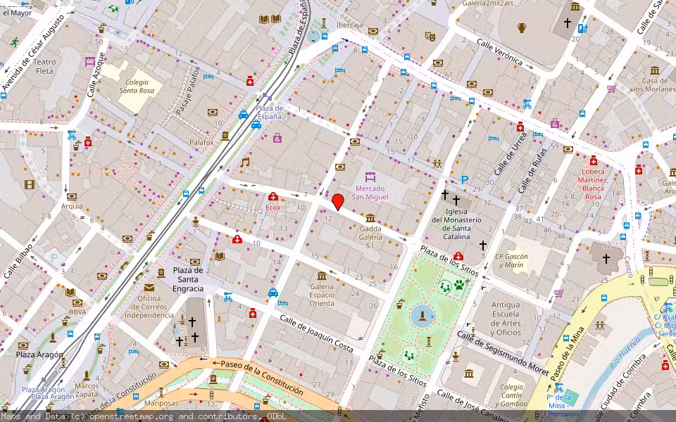 Mapa de Subasta Inmueble (Vivienda) en Zaragoza