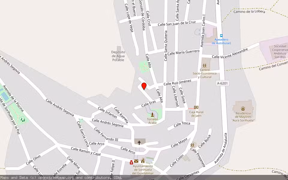 Mapa de Subasta Inmueble (Finca rústica) en Sorihuela De Guadalimar, Jaén