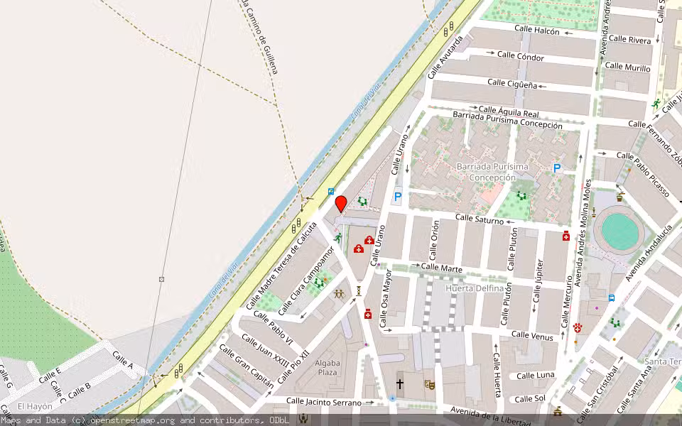 Mapa de Subasta Inmueble (Vivienda) en La Algaba, Sevilla