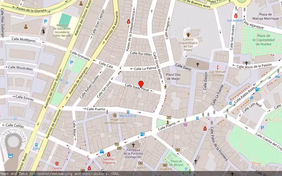 Mapa de Subasta Inmueble (Vivienda) en Huelva