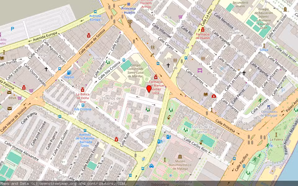 Mapa de Subasta Inmueble (Vivienda) en Málaga
