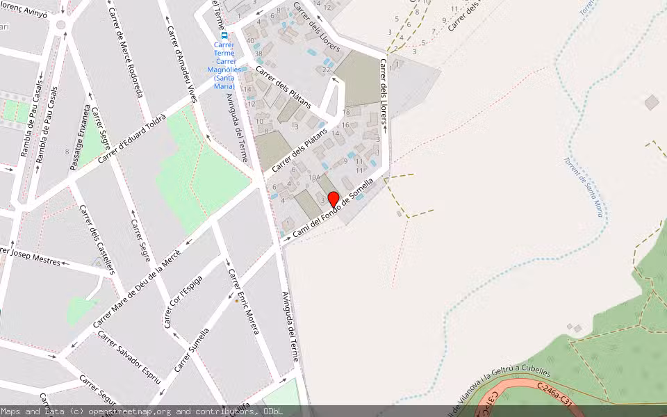 Mapa de Subasta Inmueble (Vivienda) en Vilanova I La Geltrú, Barcelona