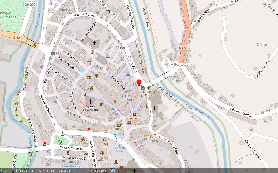 Mapa de Subasta Inmueble (Vivienda) en Betanzos, A Coruña