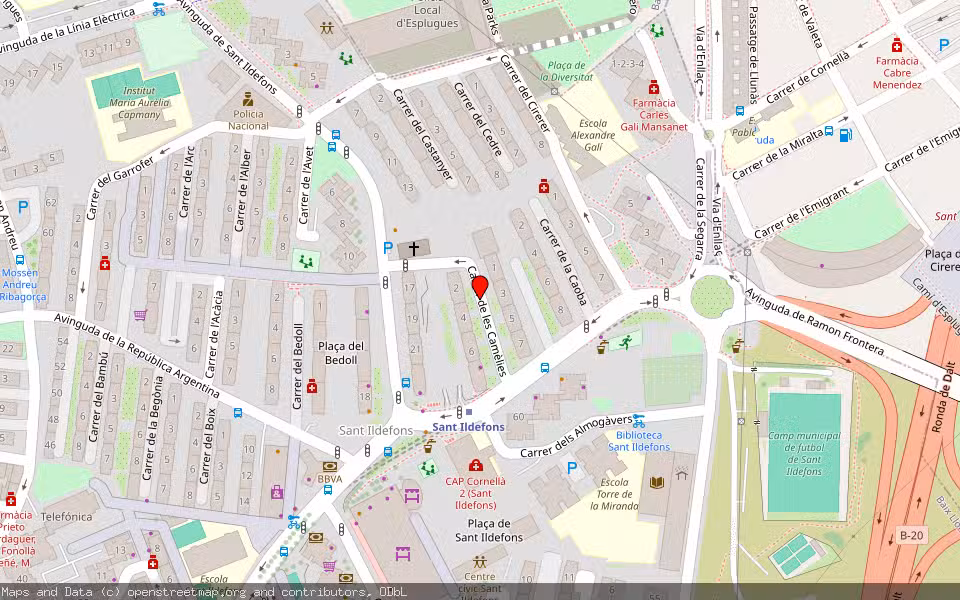 Mapa de Subasta Inmueble (Vivienda) en Cornellà De Llobregat, Barcelona