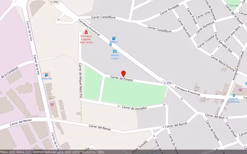 Mapa de Subasta Inmueble (Vivienda) en Cassà De La Selva, Girona