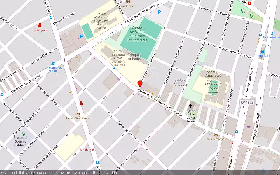 Mapa de Subasta Inmueble (Local comercial) en Almazora, Castellón/Castelló