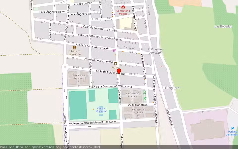 Mapa de Subasta Inmueble (Garaje) en Algorfa, Alicante/Alacant