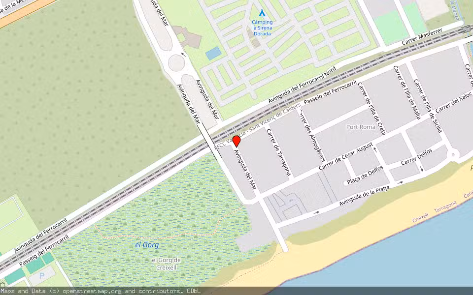 Mapa de Subasta Inmueble (Finca rústica) en Creixell, Tarragona