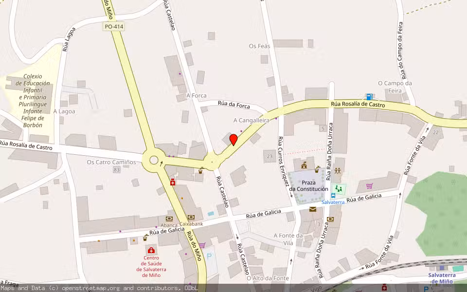 Mapa de Subasta Inmueble (Vivienda) en Salvaterra De Miño, Pontevedra