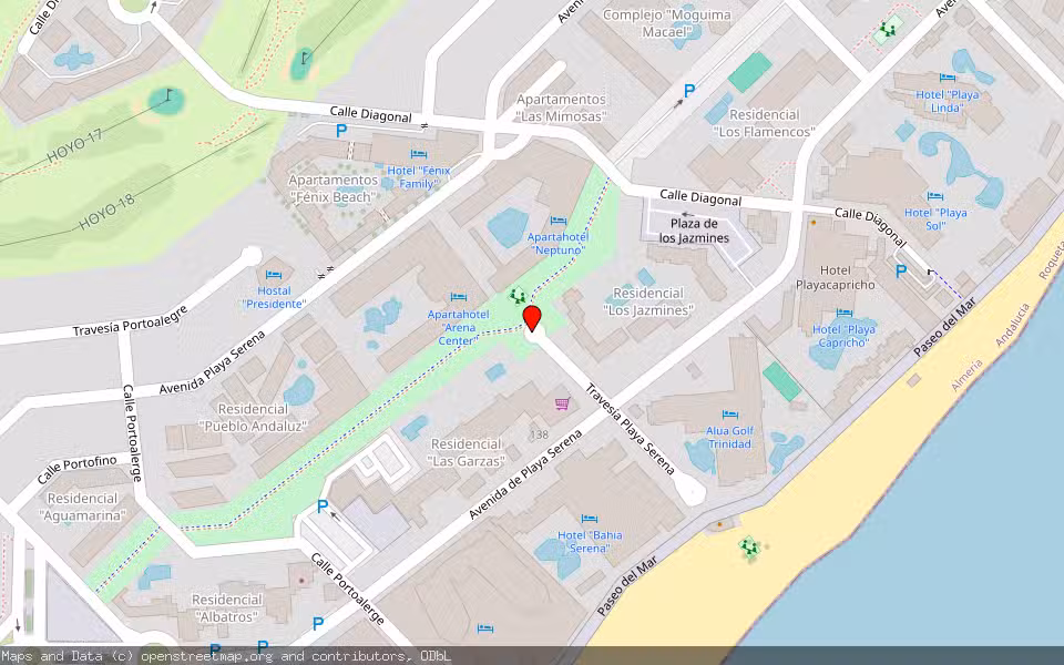 Mapa de Subasta Inmueble (Vivienda) en Roquetas De Mar, Almería