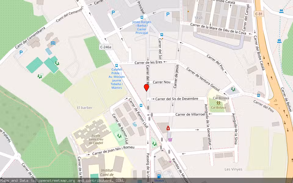 Mapa de Subasta Inmueble (Vivienda) en Calafell, Tarragona