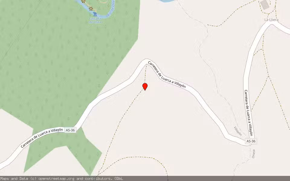 Mapa de Subasta Inmueble (Finca rústica) en Llaguas, Asturias