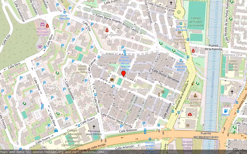 Mapa de Subasta Inmueble (Vivienda) en Málaga