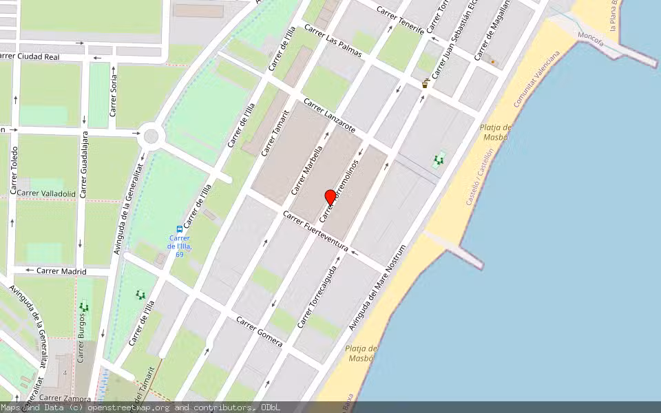 Mapa de Subasta Inmueble (Vivienda) en Moncofa, Castellón/Castelló