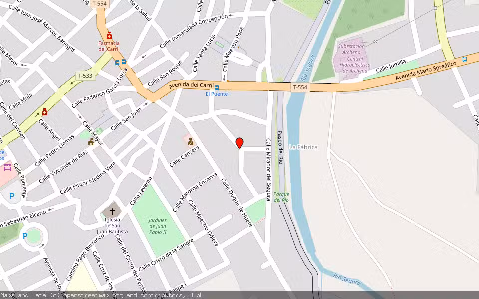 Mapa de Subasta Inmueble (Vivienda) en Archena, Murcia