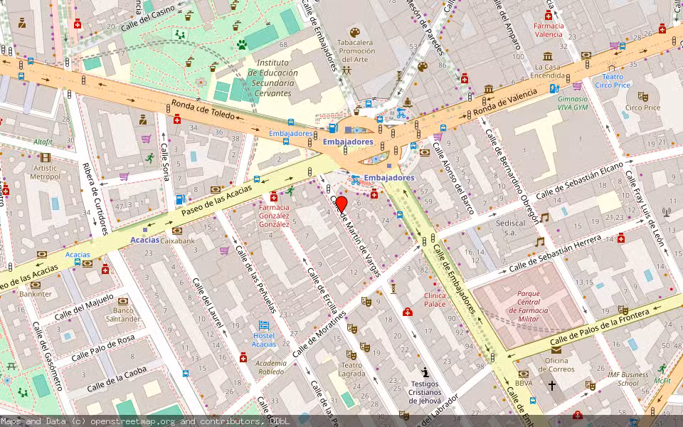 Mapa de Subasta Inmueble (Garaje) en Madrid