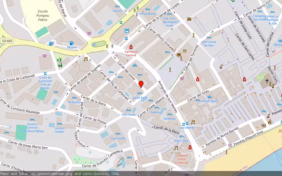 Mapa de Subasta Inmueble (Vivienda) en Lloret De Mar, Girona