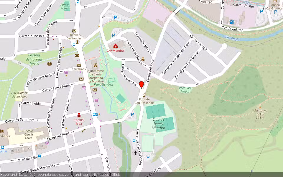 Mapa de Subasta Inmueble (Garaje) en Santa Margarida De Montbui, Barcelona