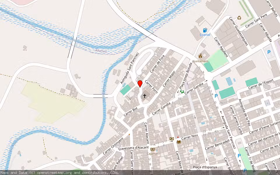 Mapa de Subasta Inmueble (Finca rústica) en Montaverner, Valencia/València