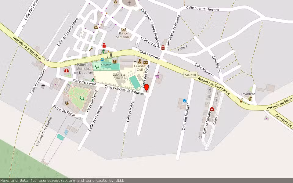 Mapa de Subasta Inmueble (Local comercial) en Tamames, Salamanca