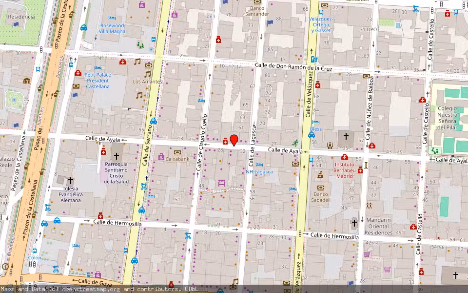 Mapa de Subasta Inmueble (Local comercial) en Madrid