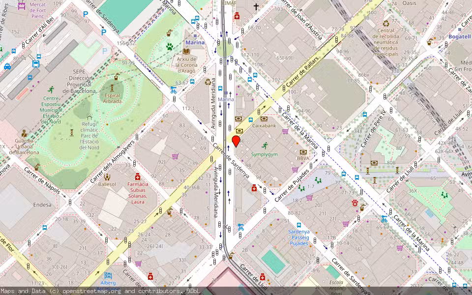Mapa de Subasta Inmueble (Local comercial) en Barcelona