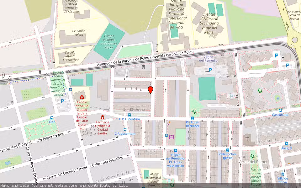 Mapa de Subasta Inmueble (Vivienda) en Alicante, Alicante/Alacant