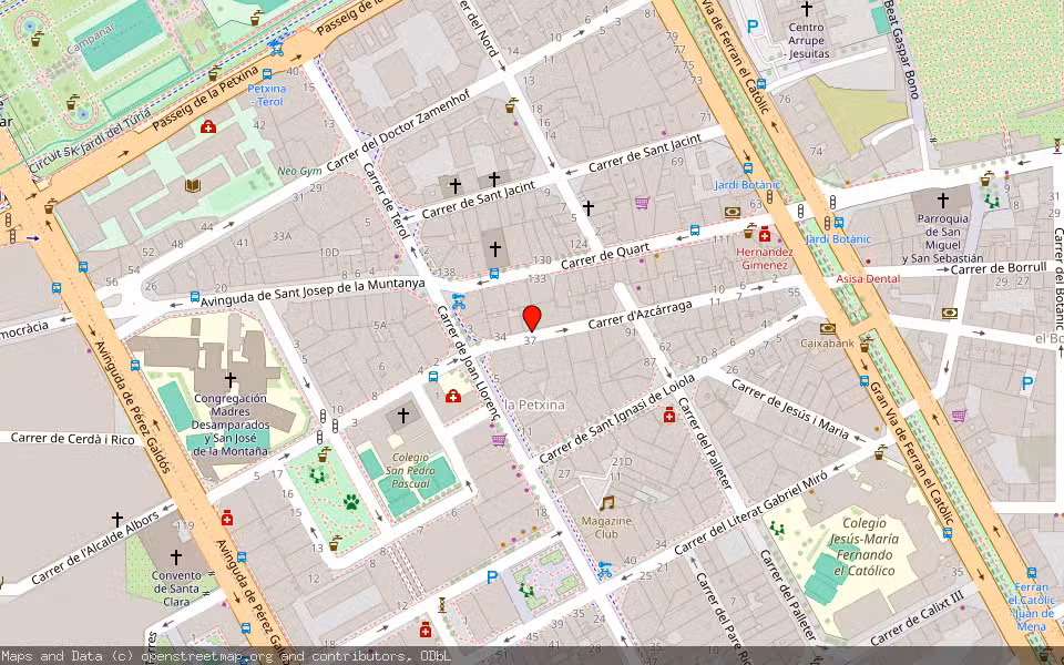 Mapa de Subasta Inmueble (Vivienda) en Valencia, Valencia/València