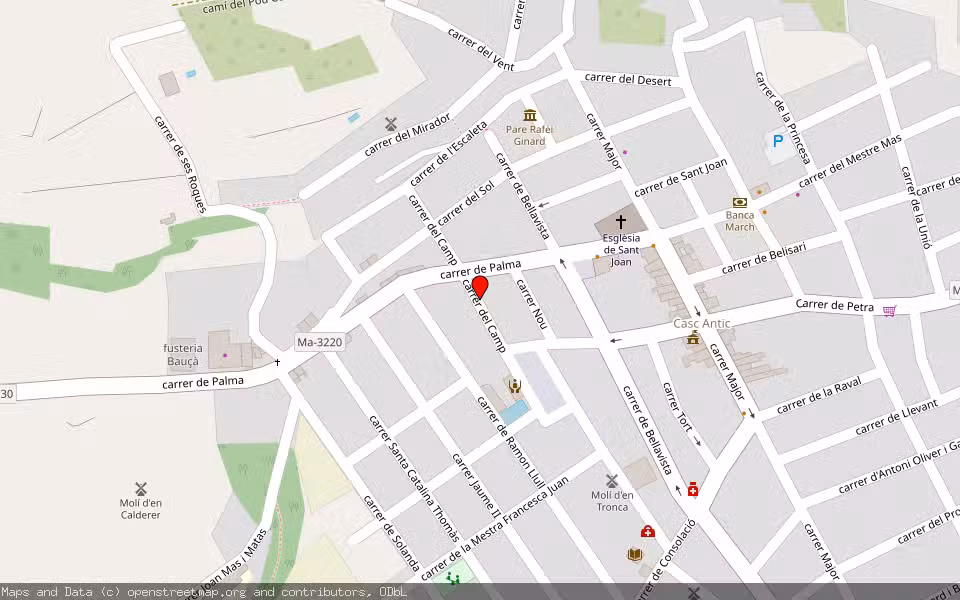 Mapa de Subasta Inmueble (Vivienda) en Sant Joan, Illes Balears