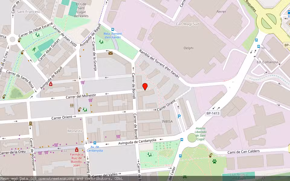 Mapa de Subasta Inmueble (Vivienda) en Sant Cugat Del Vallés, Barcelona