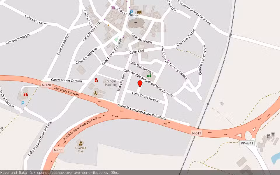 Mapa de Subasta Inmueble (Solar) en Osorno La Mayor, Palencia