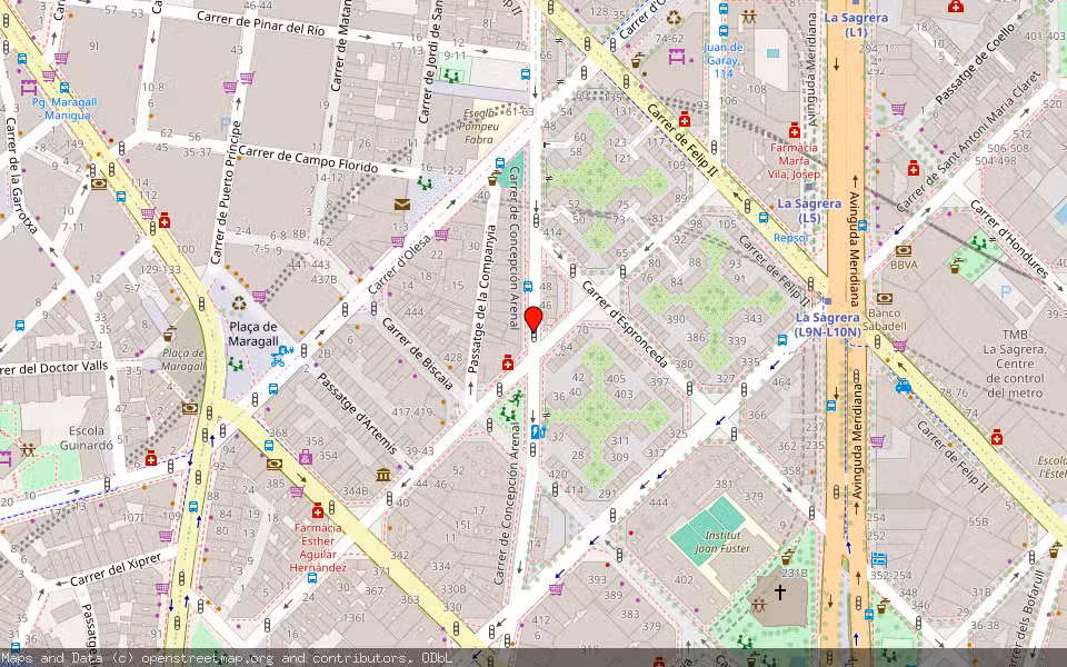 Mapa de Subasta Inmueble (Vivienda) en Barcelona
