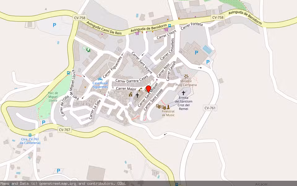 Mapa de Subasta Inmueble (Vivienda) en Finestrat, Alicante/Alacant