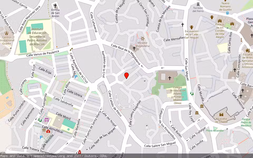 Mapa de Subasta Inmueble (Vivienda) en Guadix, Granada