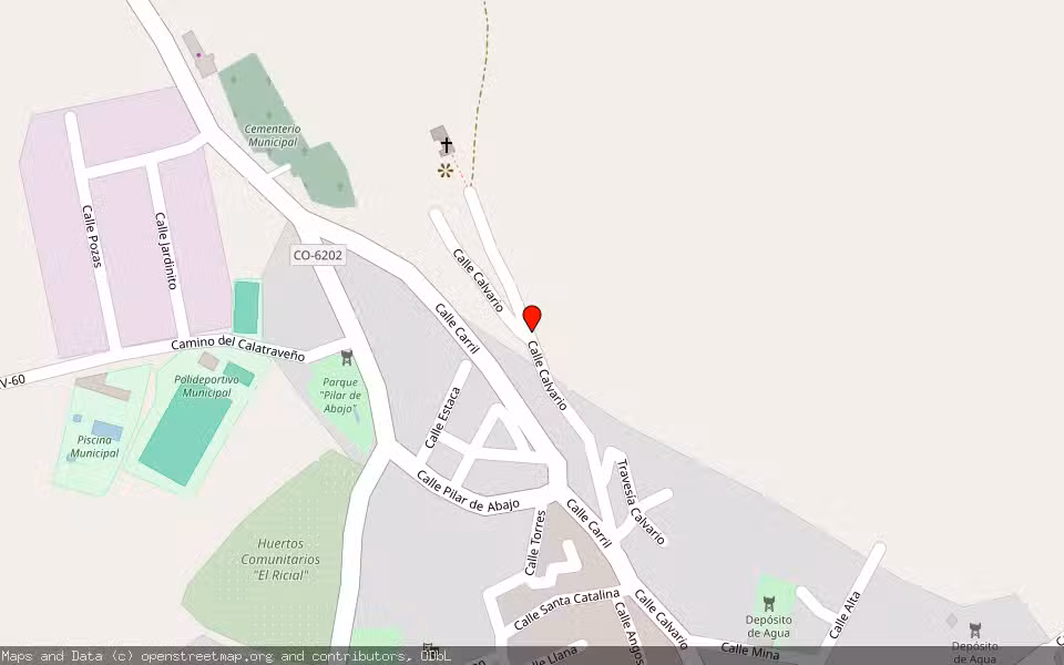 Mapa de Subasta Inmueble (Vivienda) en Doña Mencia, Córdoba