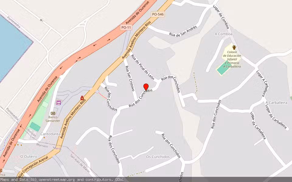 Mapa de Subasta Inmueble (Vivienda) en Estribela-marin, Pontevedra