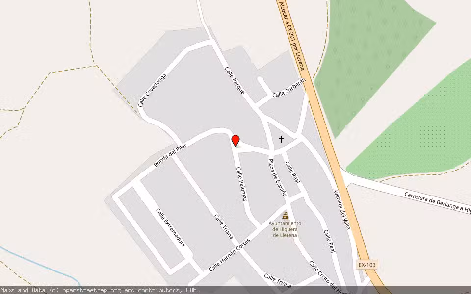 Mapa de Subasta Inmueble (Finca rústica) en Higuera De Llerena, Badajoz
